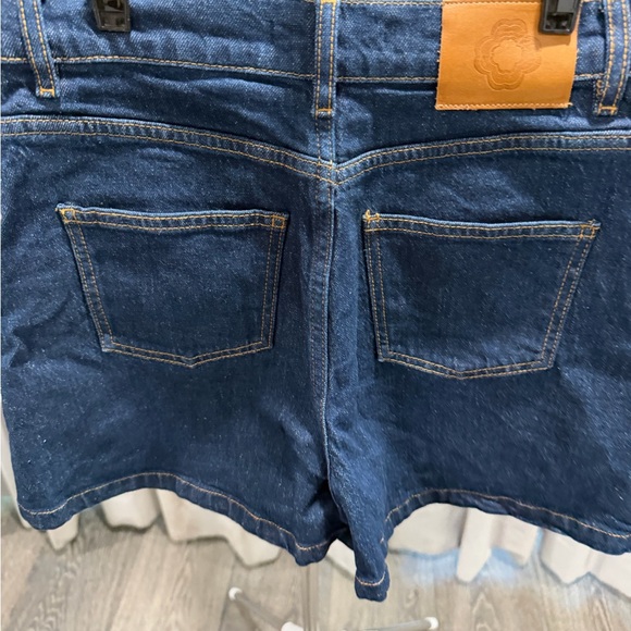 Maje Dark Blue Button-Front Mini Skort - Picture 3 of 3